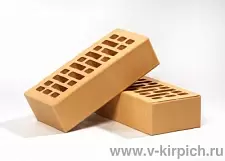 Кирпич лицевой Воротынск М175 1,0НФ абрикосовый (утолщ. лиц. стенка) купить в "Строй-Ресурсе"