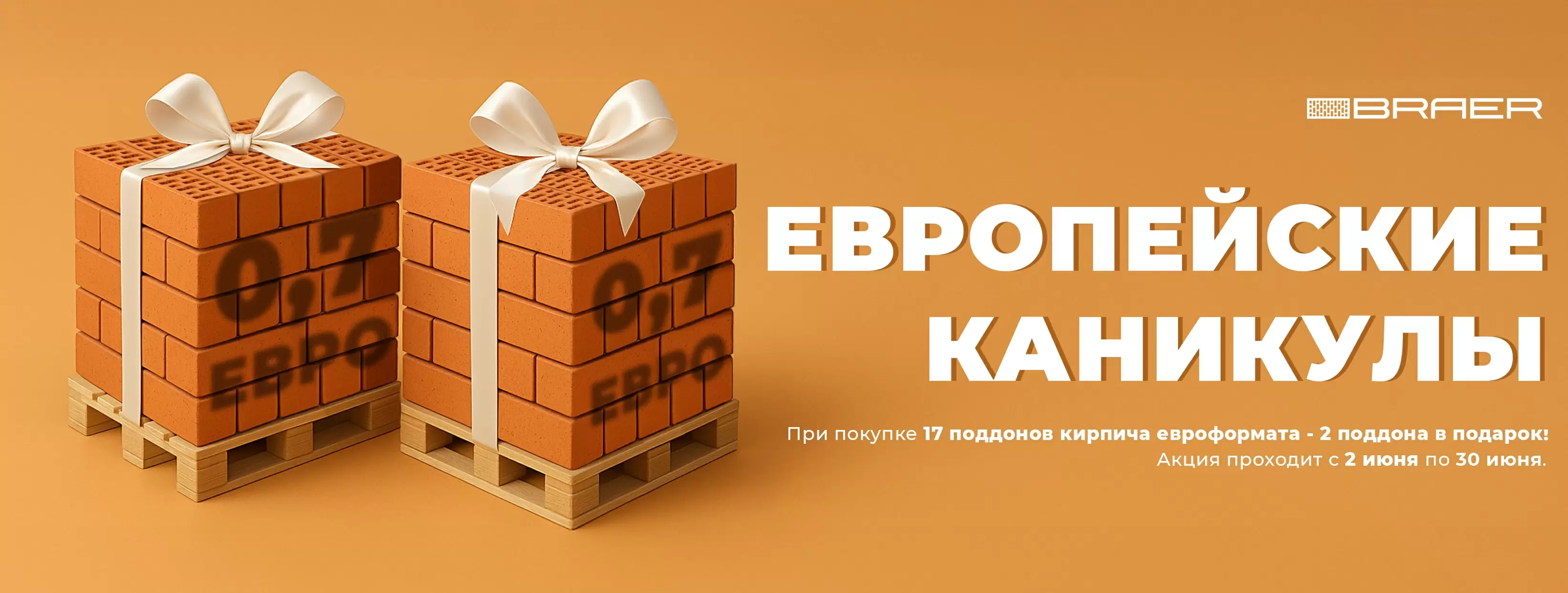 ЕВРОпейские каникулы на кирпич евро BRAER