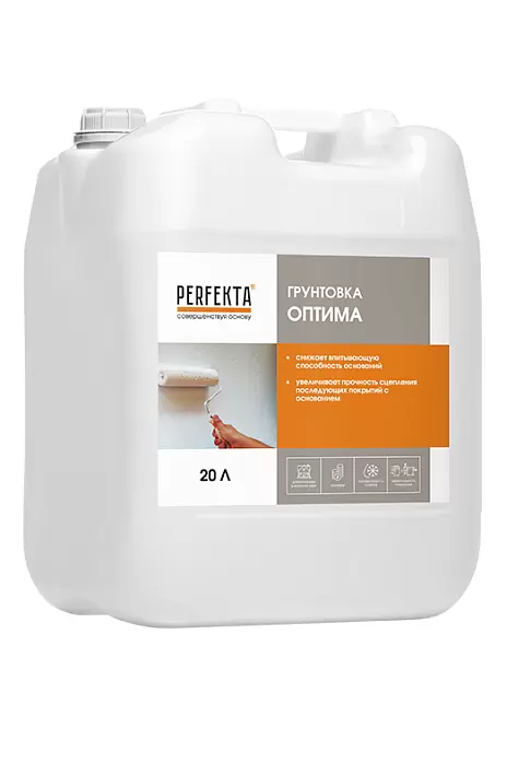 Грунтовка для внутренних работ Perfekta Оптима, 20 л в "Строй-Ресурсе" Грунтовка для внутренних работ Perfekta Оптима, 20 л купить в "Строй-Ресурсе"
