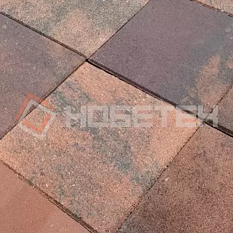 Тротуарная плитка Квадрат 1к5ф Нобетек 400х400х50 Колормикс 15 терракот в "Строй-Ресурсе"